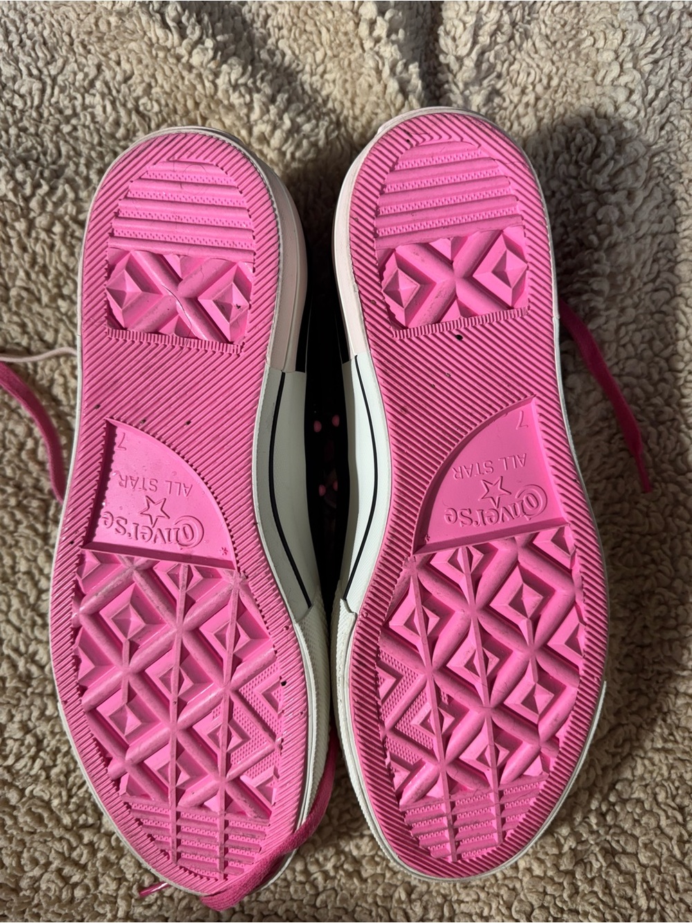 Converse All Star Platform Women's Pink & Black Low Top Sneakers - Picture 5 of 6